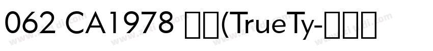 062 CA1978 常规(TrueTy字体转换